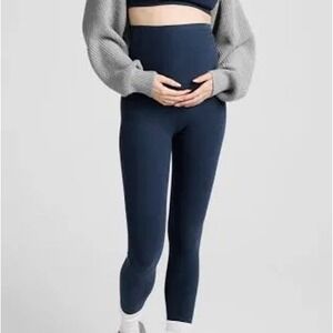 Beyond Yoga Space Dye Navy Blue Maternity Leggings Size L